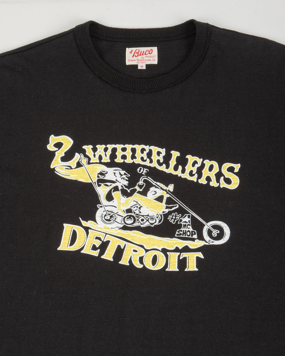 The Real McCoy's Athletic T-Shirt / 2-Wheelers Of Detroit - Black - Standard & Strange
