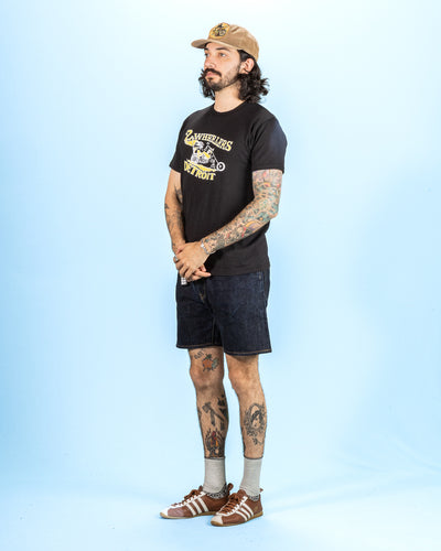 The Real McCoy's Athletic T-Shirt / 2-Wheelers Of Detroit - Black - Standard & Strange