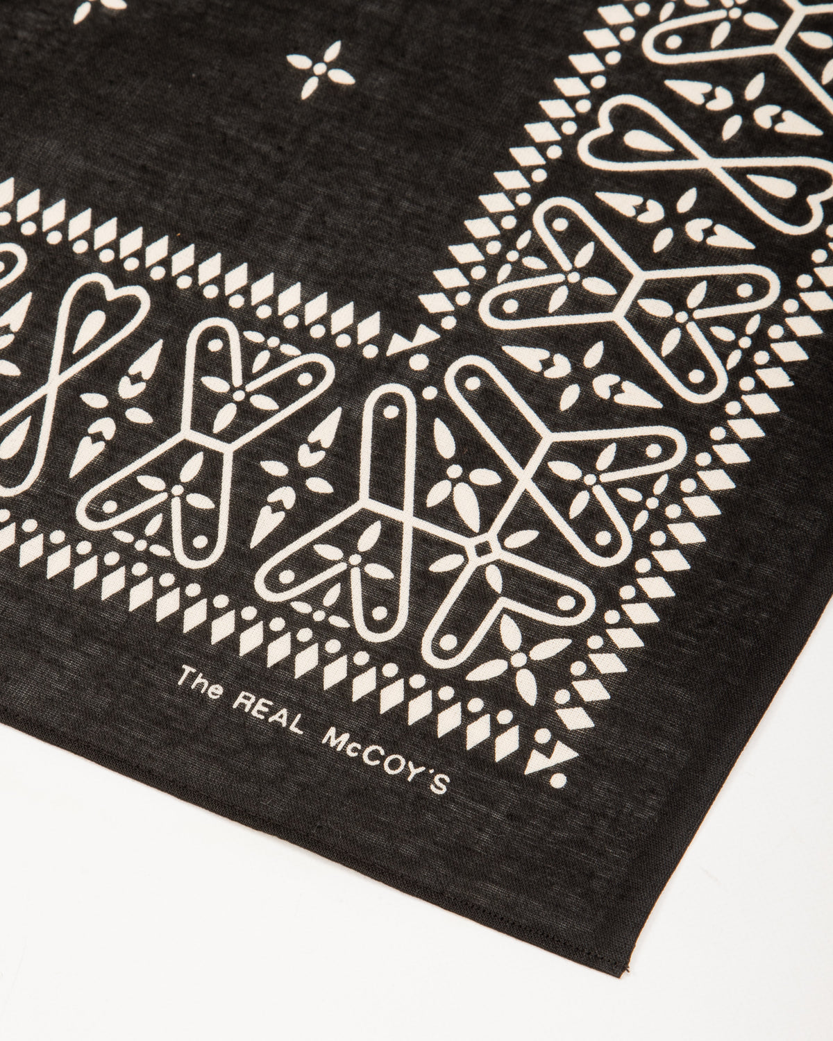 The Real McCoy's Bandanna 'Cross' - Black - Standard & Strange