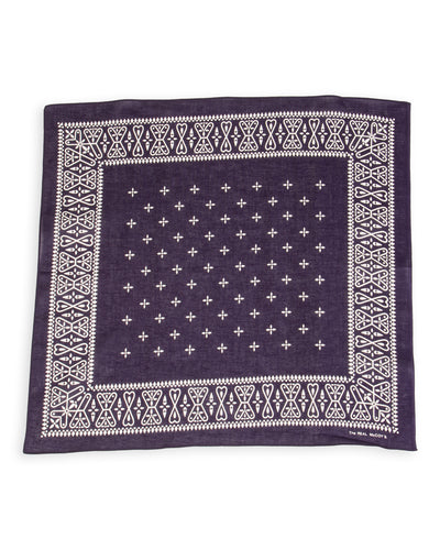 The Real McCoy's Bandanna 'Cross' - Navy - Standard & Strange