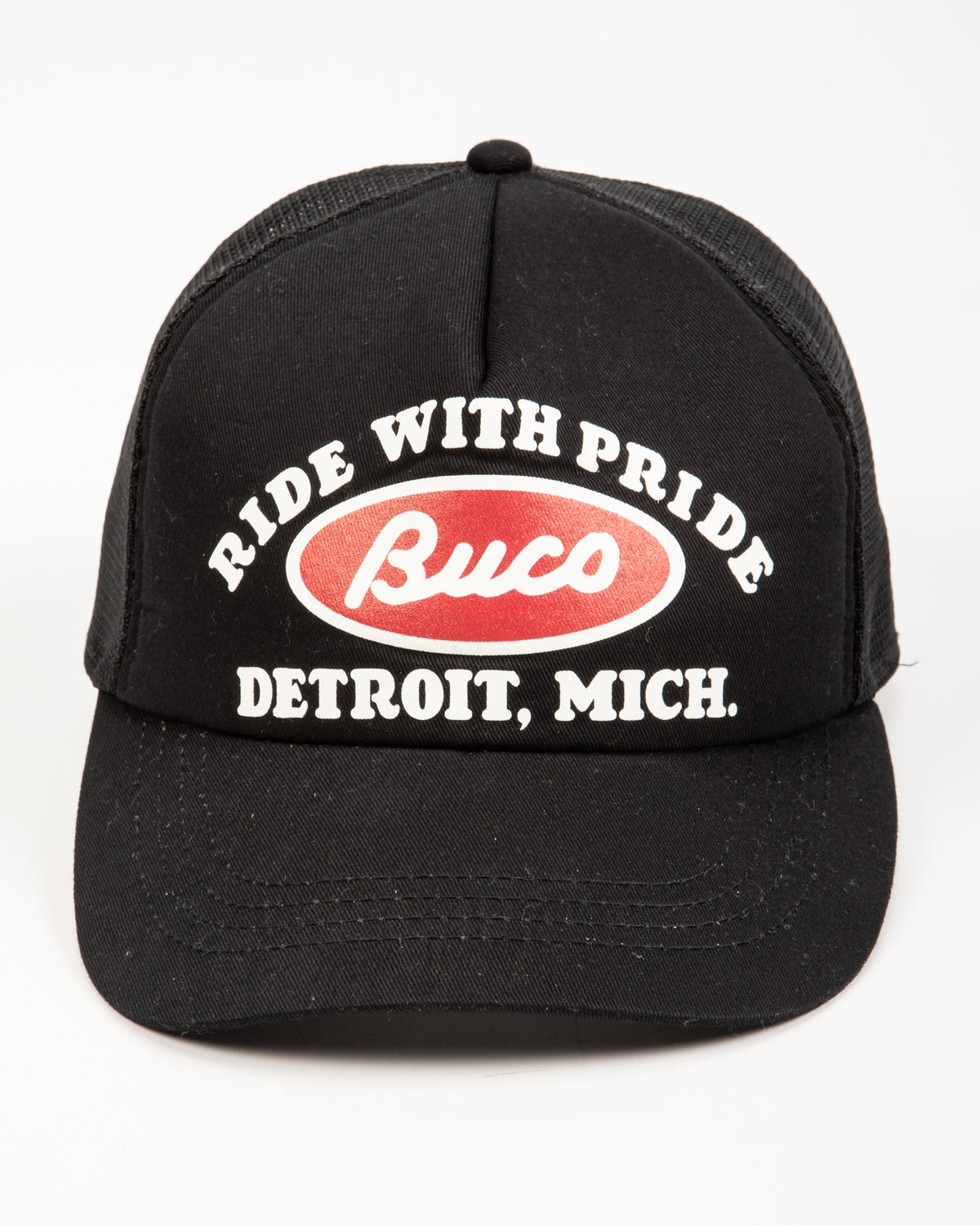 The Real McCoy's Buco Mesh Cap / Buco Oval - Black - Standard & Strange