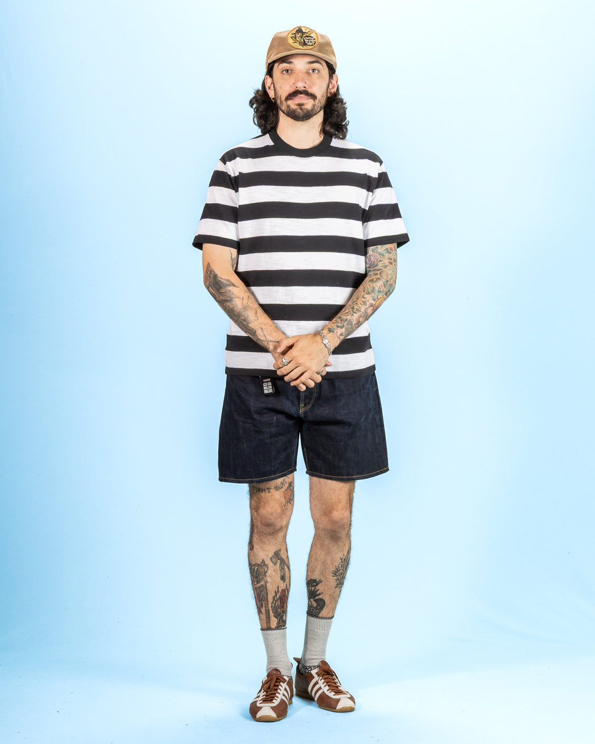 The Real McCoy's Buco Stripe Tee S/S - White - Standard & Strange