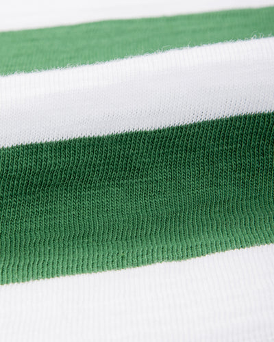 The Real McCoy's Buco Stripe Tee S/S - White/Green - Standard & Strange