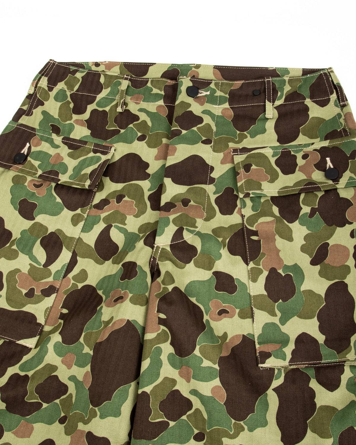 The Real McCoy's Reversible Frogskin Camouflage Shorts - Green - Standard & Strange