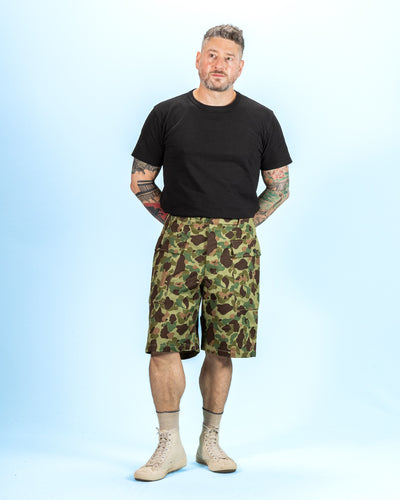 The Real McCoy's Reversible Frogskin Camouflage Shorts - Green - Standard & Strange