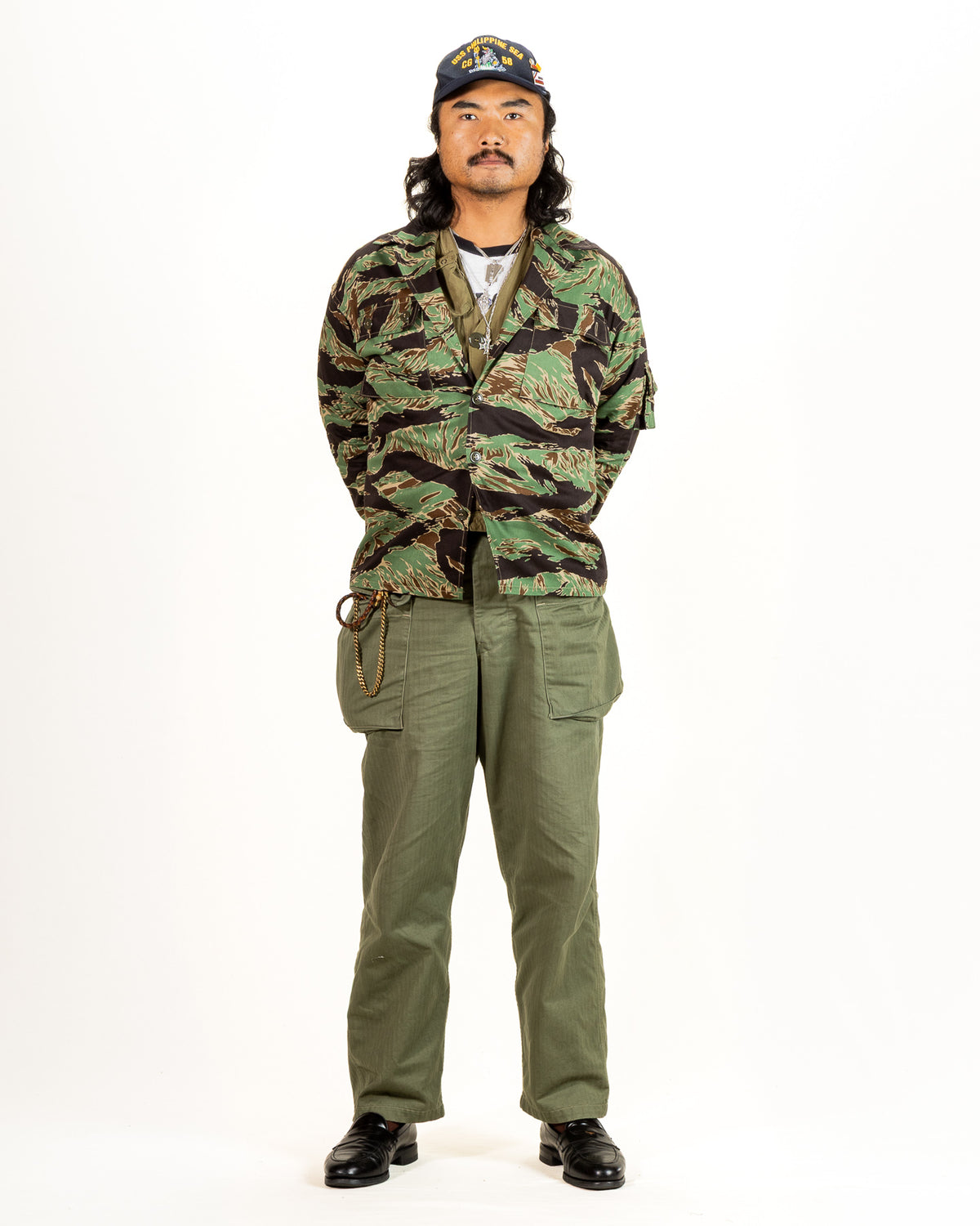 The Real McCoy's Tiger Camouflage Shirt / John Wayne - Green - Standard & Strange