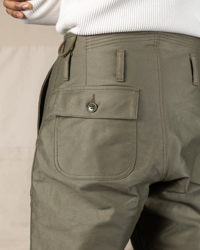 The Real McCoy's U.S.N. A-2 Deck Trousers - Olive - Standard & Strange