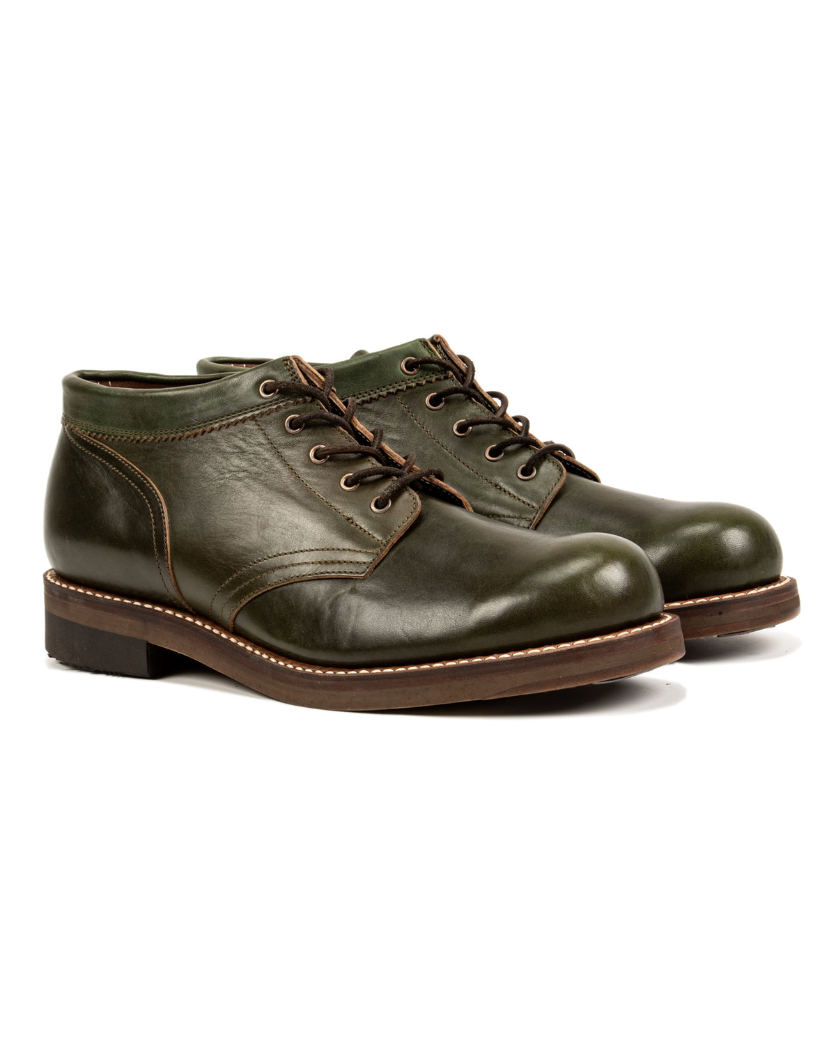 Rolling Dub Trio Coupen Mid Cut Boot - Green Horsehide 11 - Standard & Strange