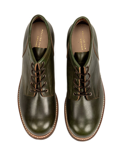 Rolling Dub Trio Coupen Mid Cut Boot - Green Horsehide 11 - Standard & Strange