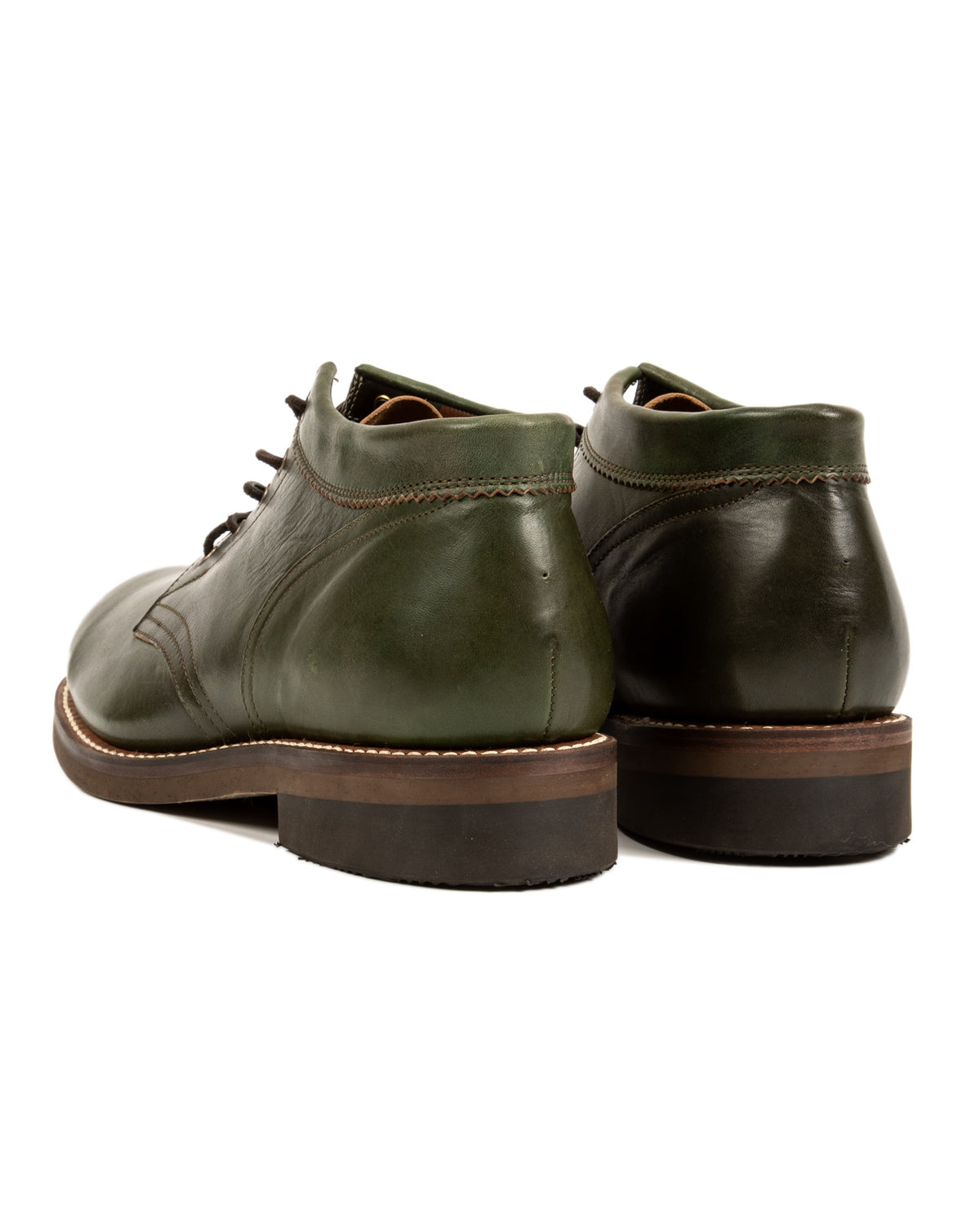 Rolling Dub Trio Coupen Mid Cut Boot - Green Horsehide 11 - Standard & Strange