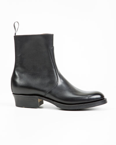 Rolling Dub Trio Gleaners Side Zip Boots - Black Japanese Box Calf - Standard & Strange