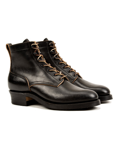 Rolling Dub Trio Griffin Plain Toe Boots - Black Horsebutt - Standard & Strange