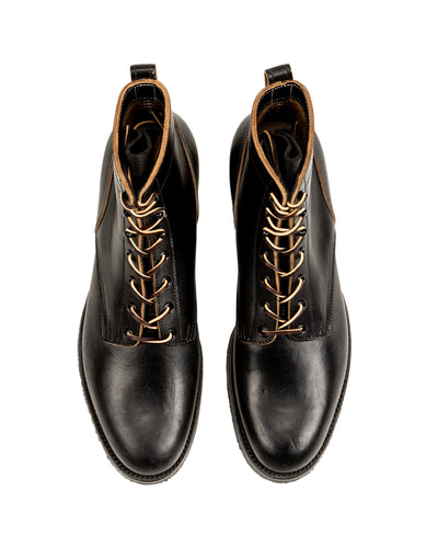 Rolling Dub Trio Griffin Plain Toe Boots - Black Horsebutt - Standard & Strange
