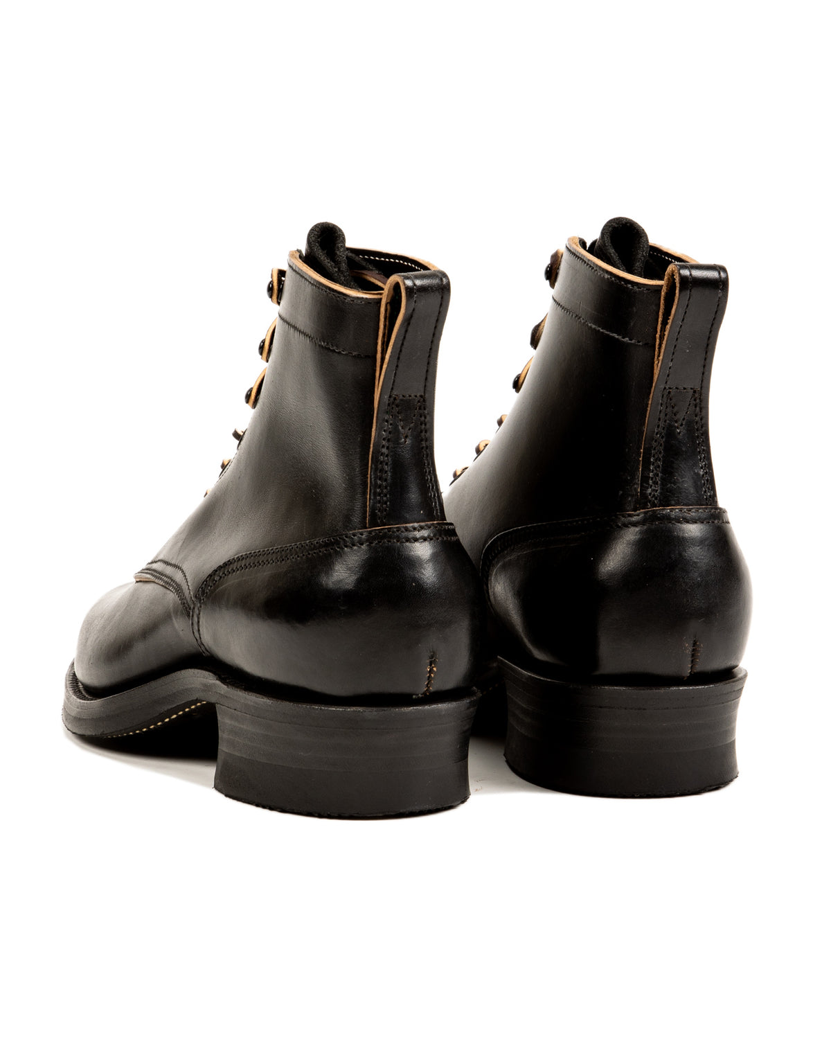 Rolling Dub Trio Griffin Plain Toe Boots - Black Horsebutt - Standard & Strange