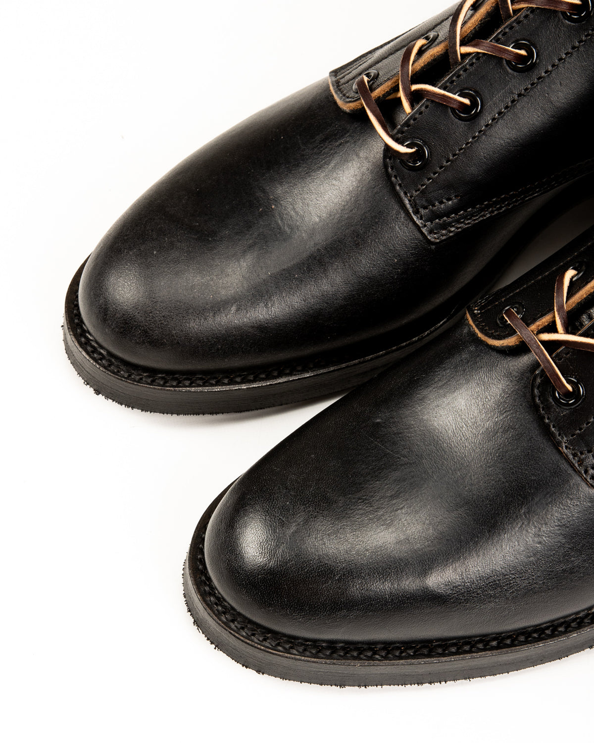 Rolling Dub Trio Griffin Plain Toe Boots - Black Horsebutt - Standard & Strange