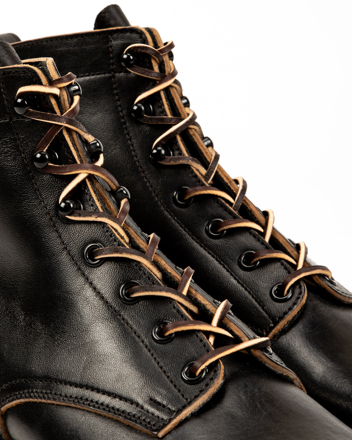 Rolling Dub Trio Griffin Plain Toe Boots - Black Horsebutt - Standard & Strange
