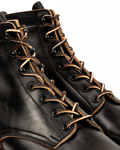 Rolling Dub Trio Griffin Plain Toe Boots - Black Horsebutt - Standard & Strange
