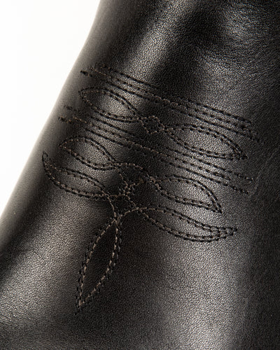 Rolling Dub Trio Loro Side Zip - Goat/Calf Black Flame Embroidery - Standard & Strange