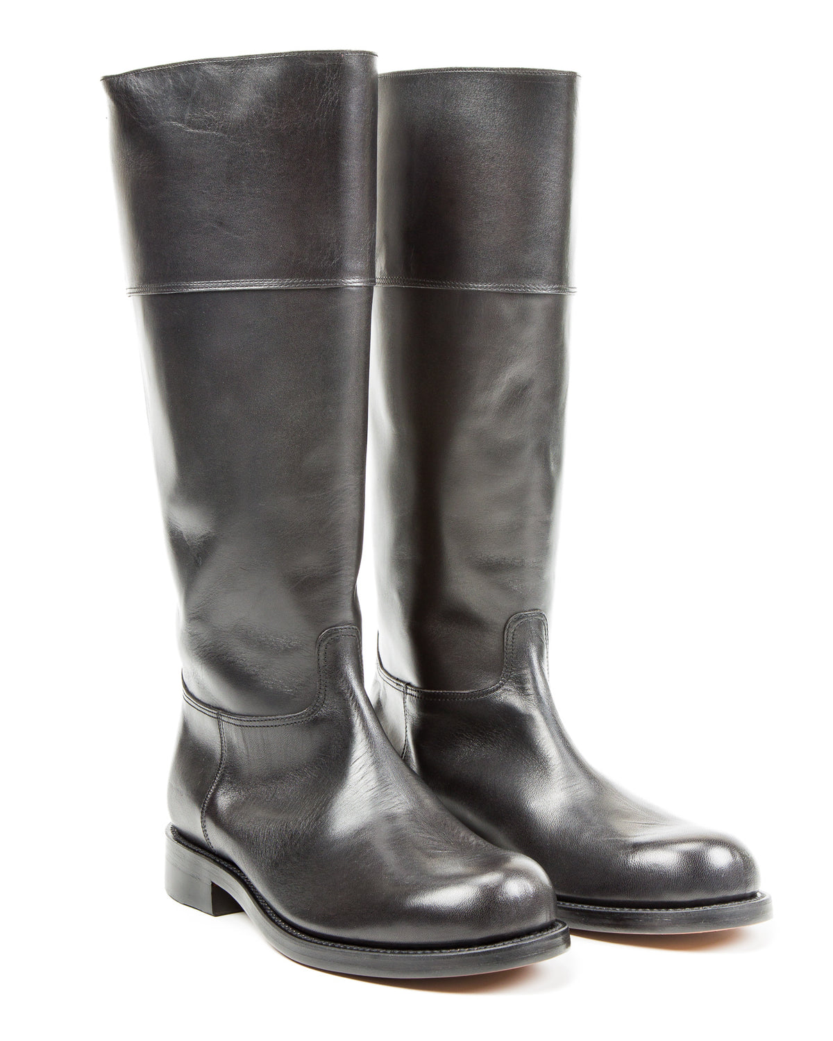 Rolling Dub Trio Rottweiler Riding Boots - All Black Horsehide - Standard & Strange