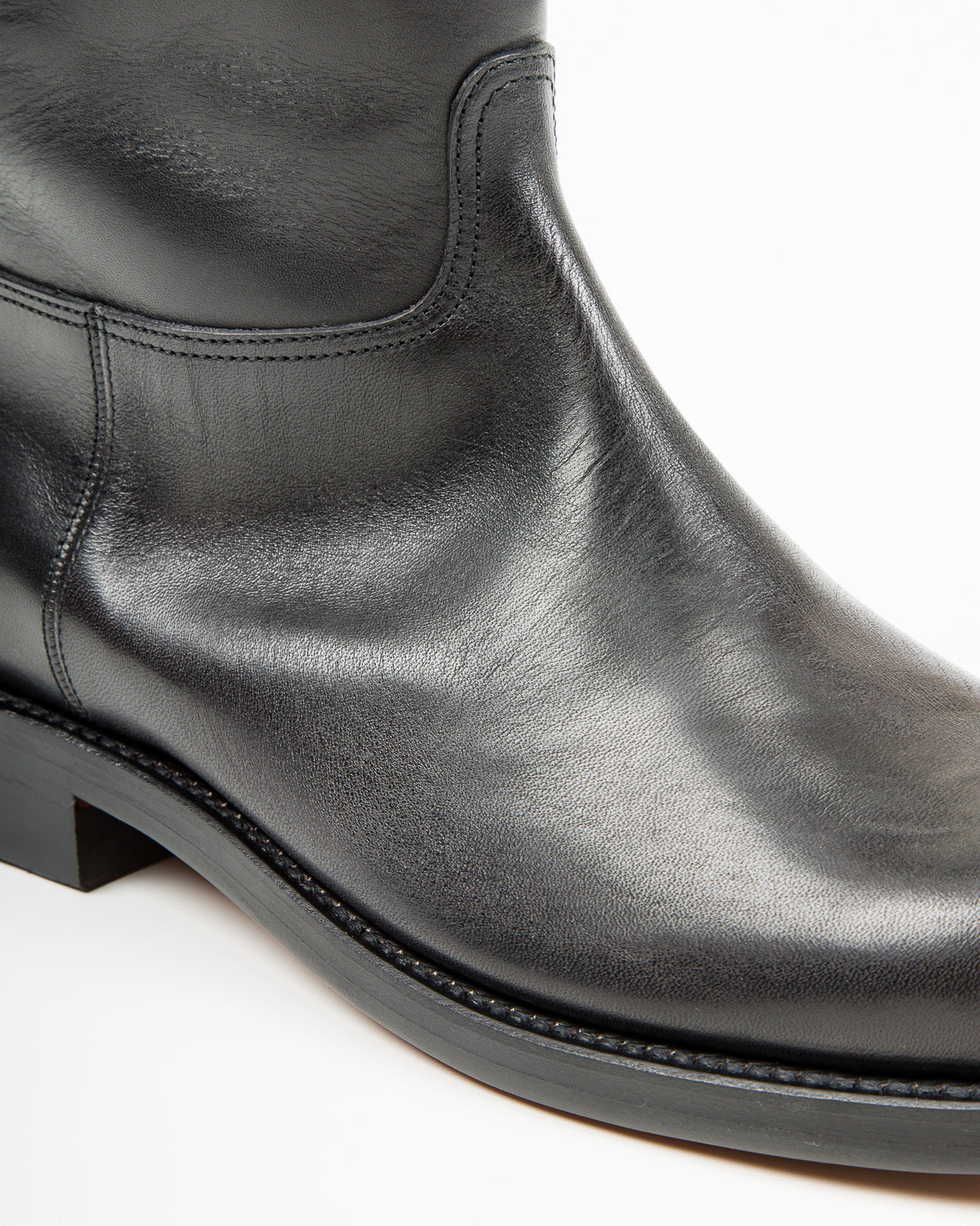 Rolling Dub Trio Rottweiler Riding Boots - All Black Horsehide - Standard & Strange