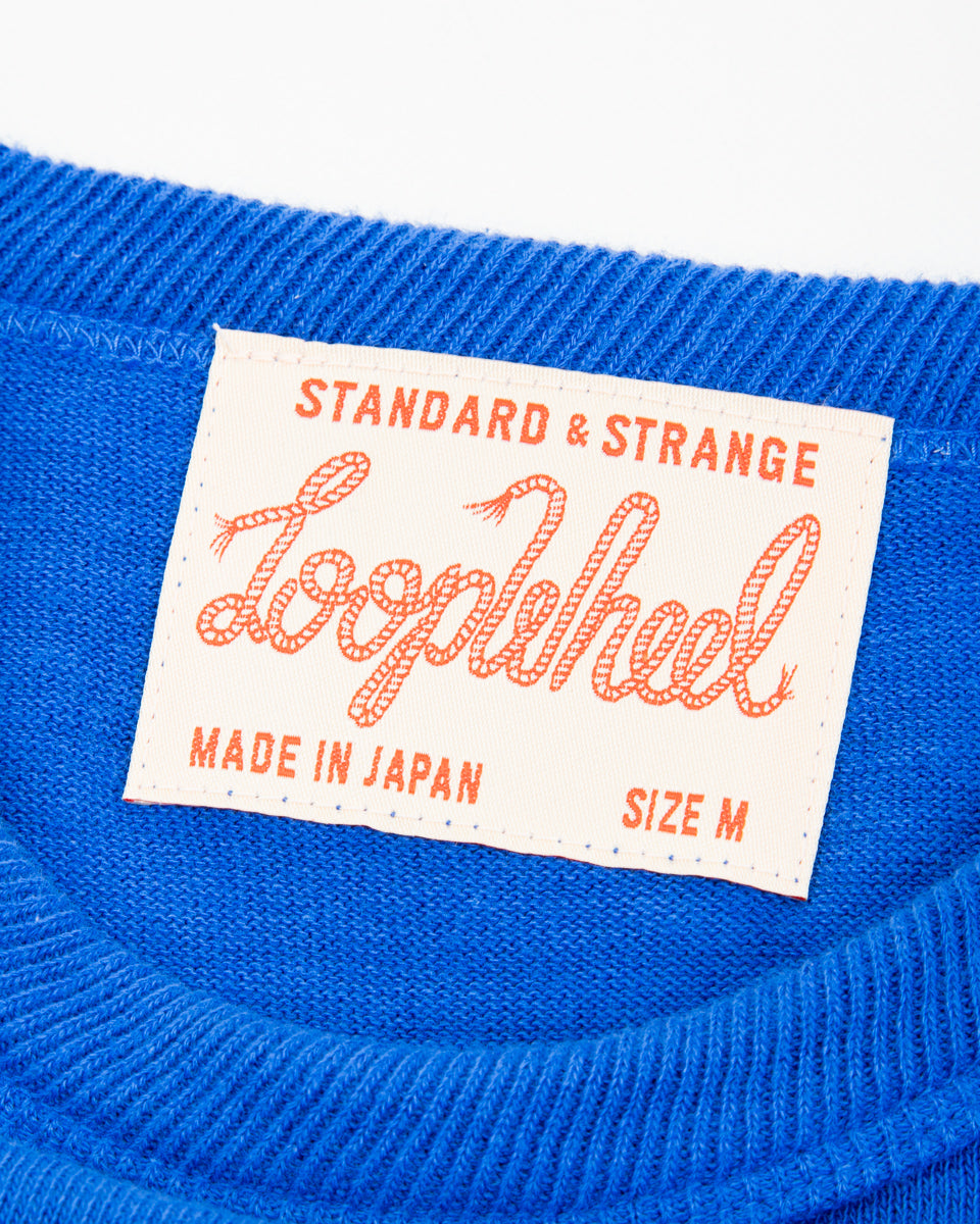 Standard & Strange Wakayama Special Loopwheel Tee - Klein Blue - Standard & Strange
