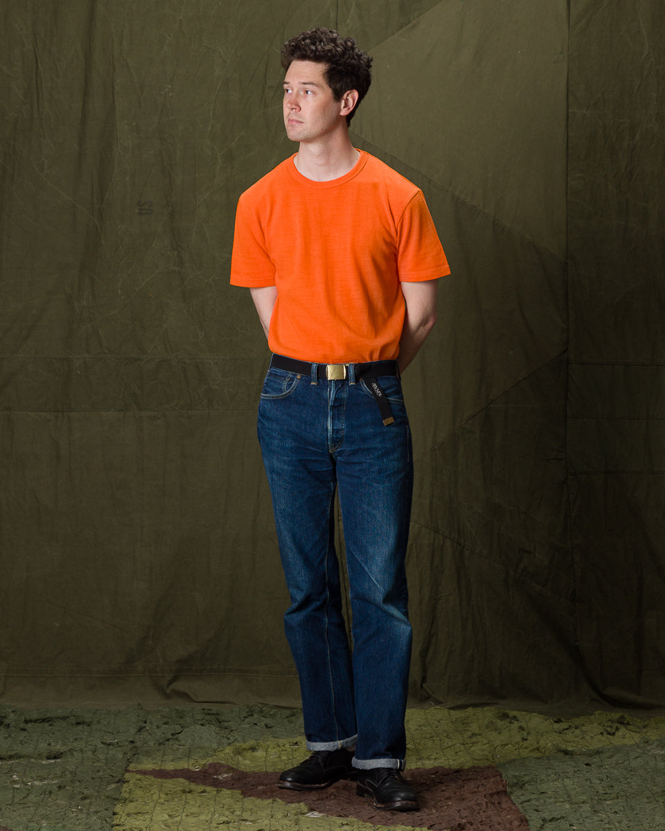 Standard & Strange Wakayama Special Loopwheel Tee - Satsuma Orange - Standard & Strange