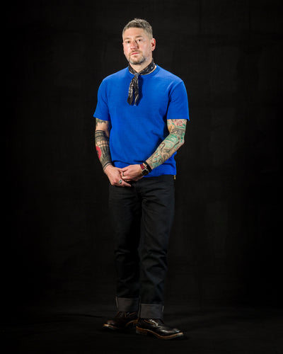 Standard & Strange Wakayama Special Loopwheel Tee - Klein Blue - Standard & Strange