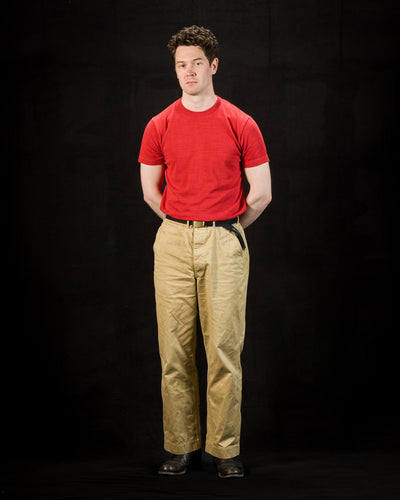 Standard & Strange Wakayama Special Loopwheel Tee - Tomato Red - Standard & Strange