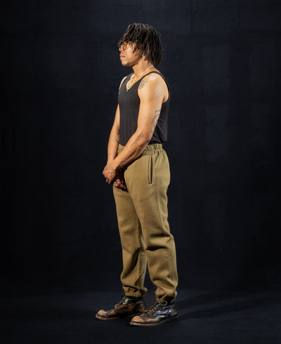 The Real McCoy's 10 oz. Loopwheel Sweatpants - Olive - Standard & Strange