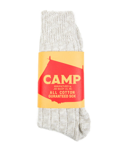 The Real McCoy's Outdoor Socks 'Camp' - Snow Gray - Standard & Strange