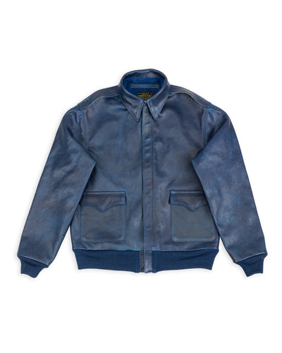 The Real McCoy's Type A-2 Leather Jacket - Indigo Dyed - Standard & Strange