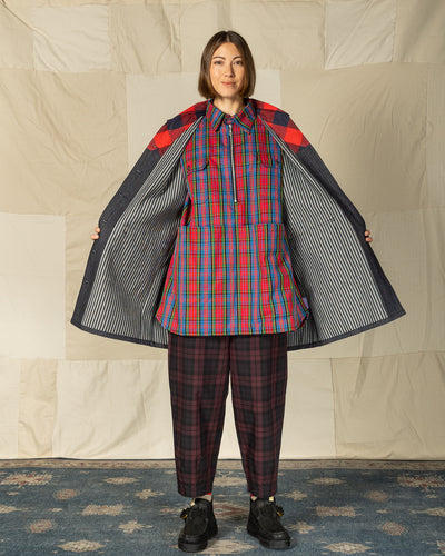 W'Menswear Hunter Fisher Coat - Denim/Red - Standard & Strange