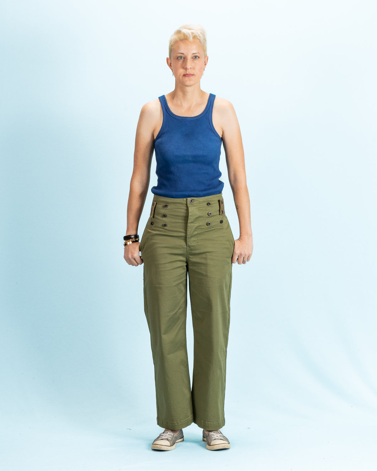 W'Menswear Drill Tank - Indigo - Standard & Strange