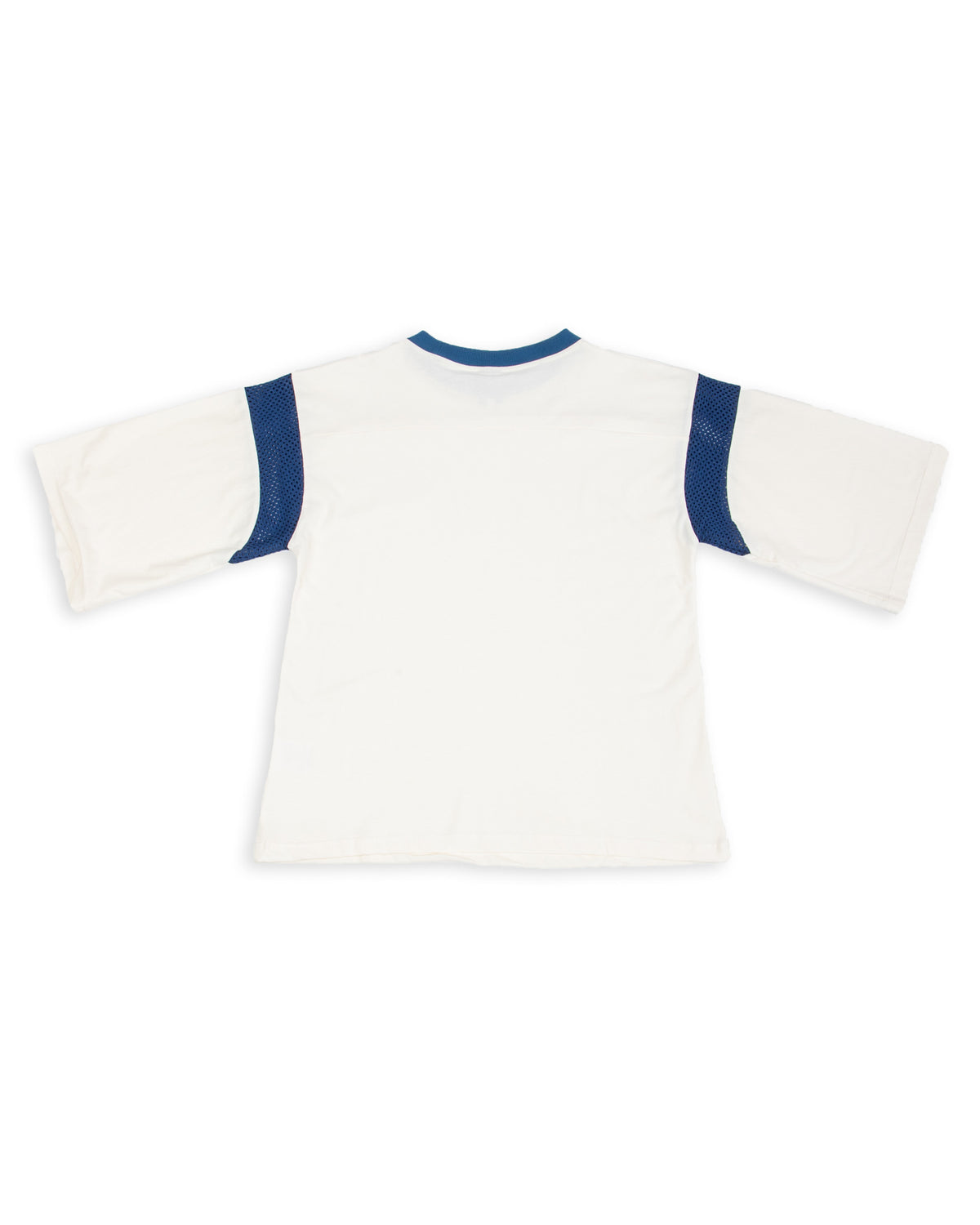 W'Menswear Football Tee - Off-White/Indigo Cotton/Hemp - Standard & Strange
