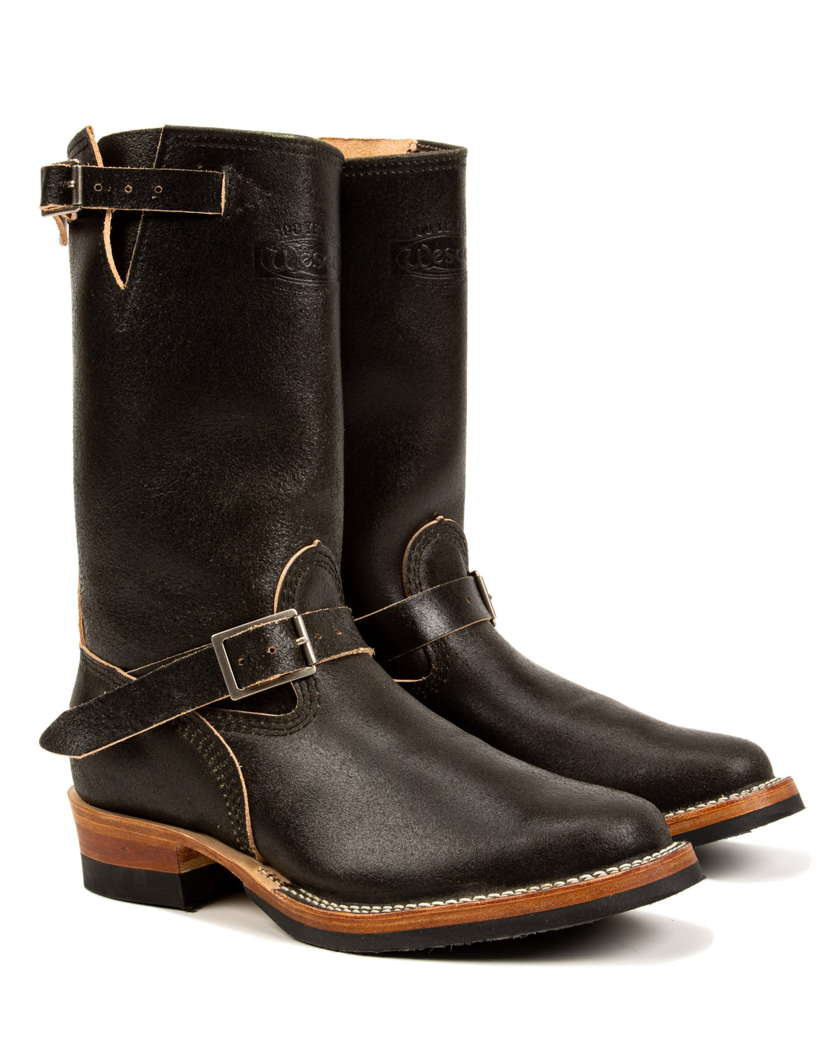 Wesco S&S x Wesco Quick Striker Engineer Boot - Olive Waxed Flesh - Standard & Strange
