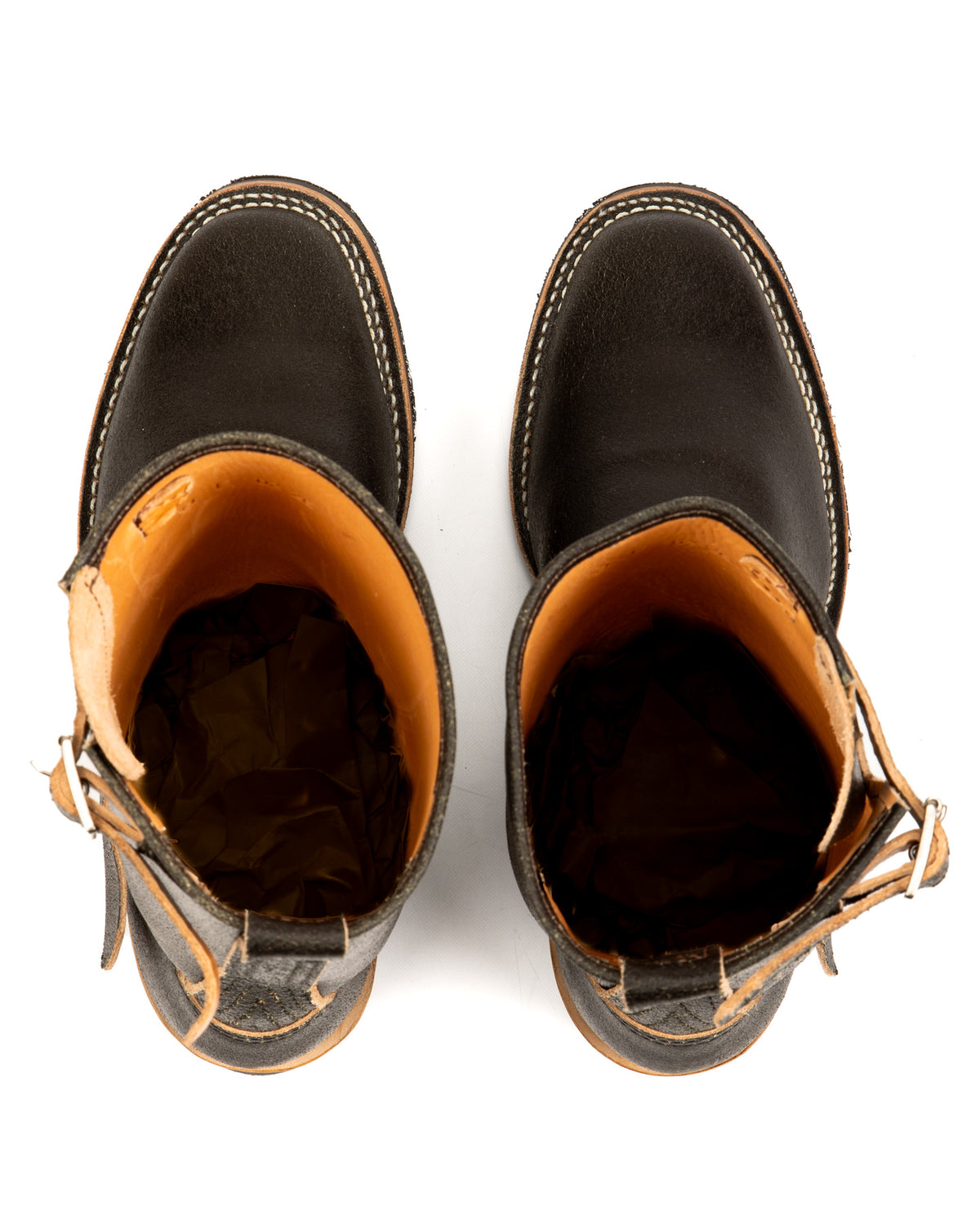 Wesco S&S x Wesco Quick Striker Engineer Boot - Olive Waxed Flesh - Standard & Strange