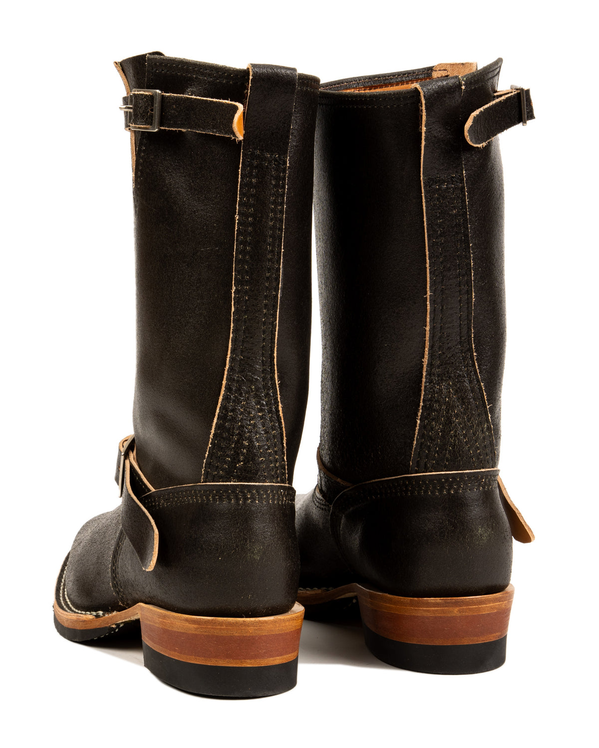 Wesco S&S x Wesco Quick Striker Engineer Boot - Olive Waxed Flesh - Standard & Strange