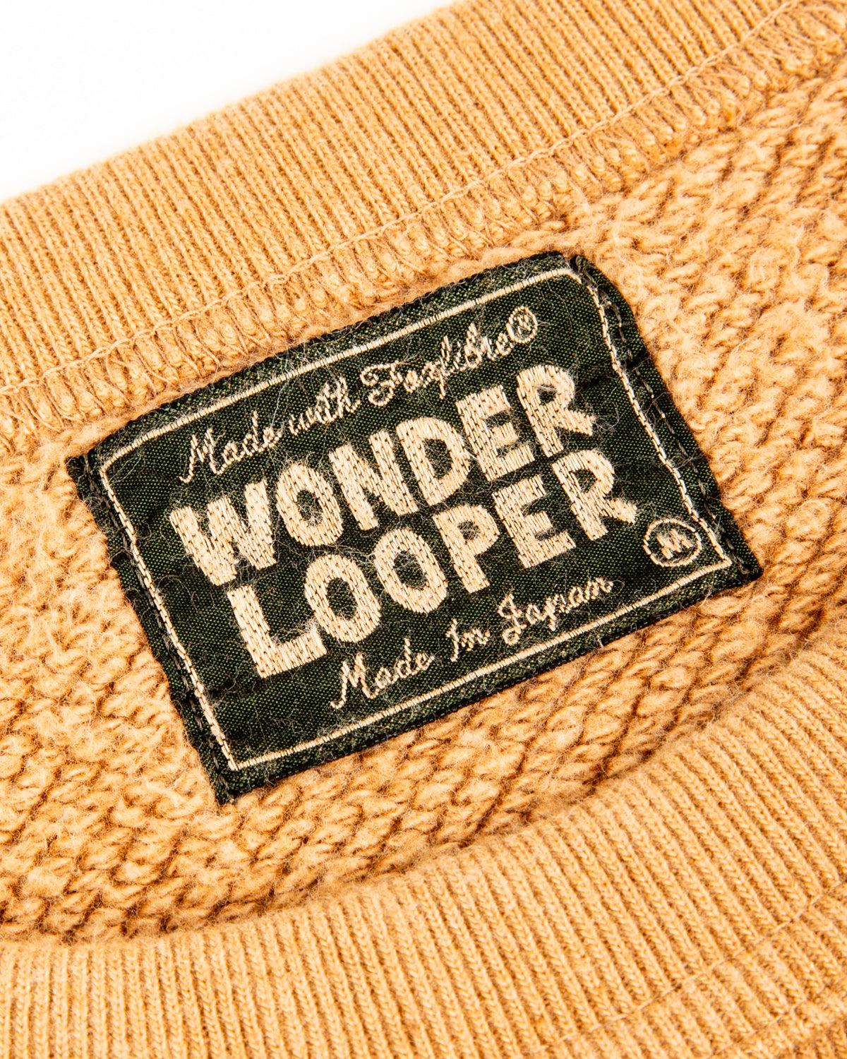 Wonder Looper Foxfibre® Double Heavyweight French Terry Pullover Crewneck - Coyote 80 - Standard & Strange
