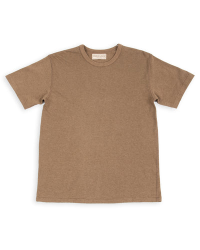 Wonder Looper Iron Mordant Foxfibre® Tsuriami Crewneck T-shirt - Coyote 70 - Standard & Strange