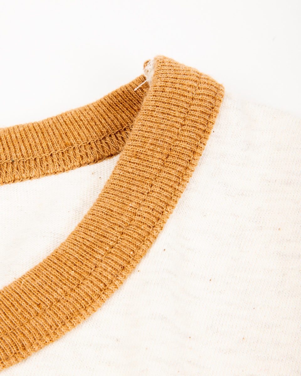 Wonder Looper Recycled Cotton Foxfibre® Ringer Tee - Sand - Standard & Strange