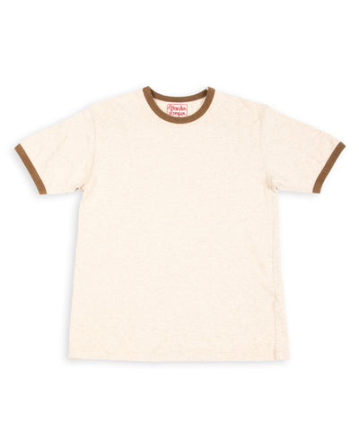 Wonder Looper Recycled Cotton Foxfibre® Ringer Tee - Stone - Standard & Strange