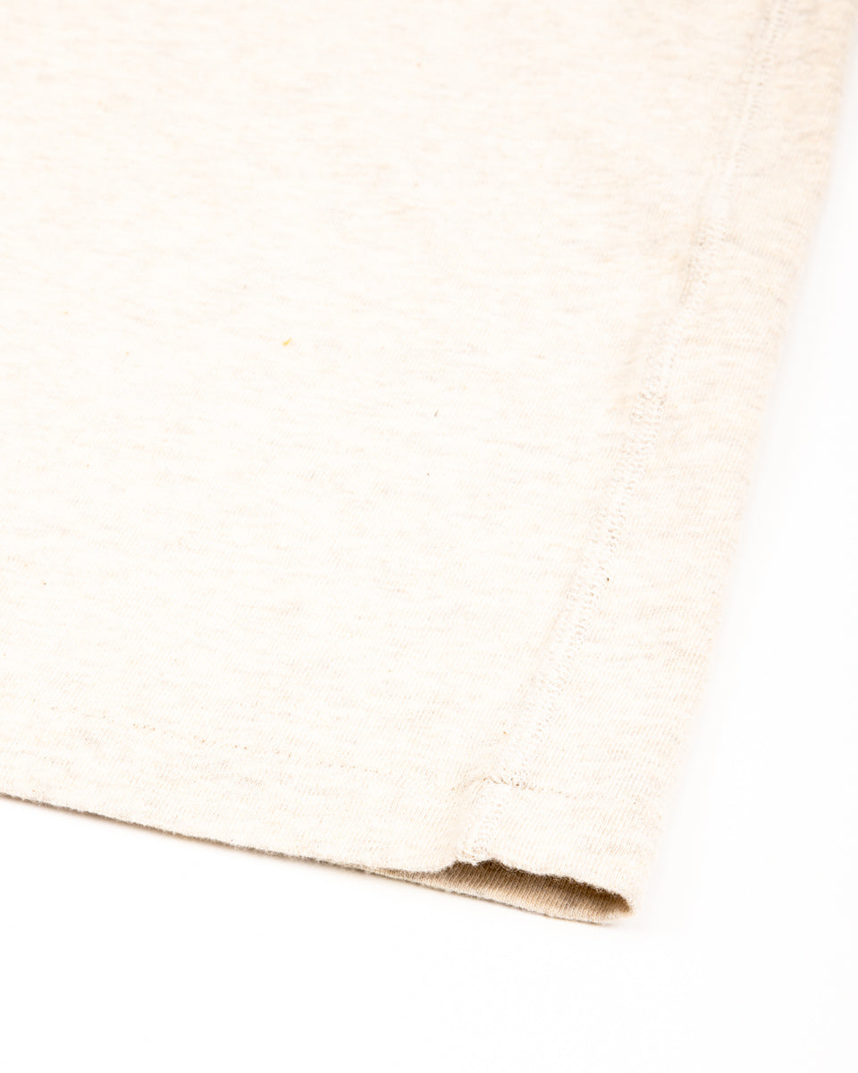 Wonder Looper Recycled Cotton Foxfibre® Ringer Tee - Stone - Standard & Strange