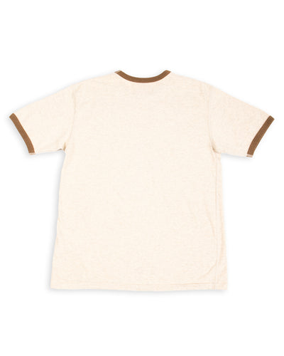 Wonder Looper Recycled Cotton Foxfibre® Ringer Tee - Stone - Standard & Strange
