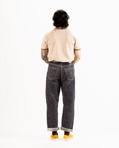 Wonder Looper Recycled Cotton Foxfibre® Ringer Tee - Stone - Standard & Strange