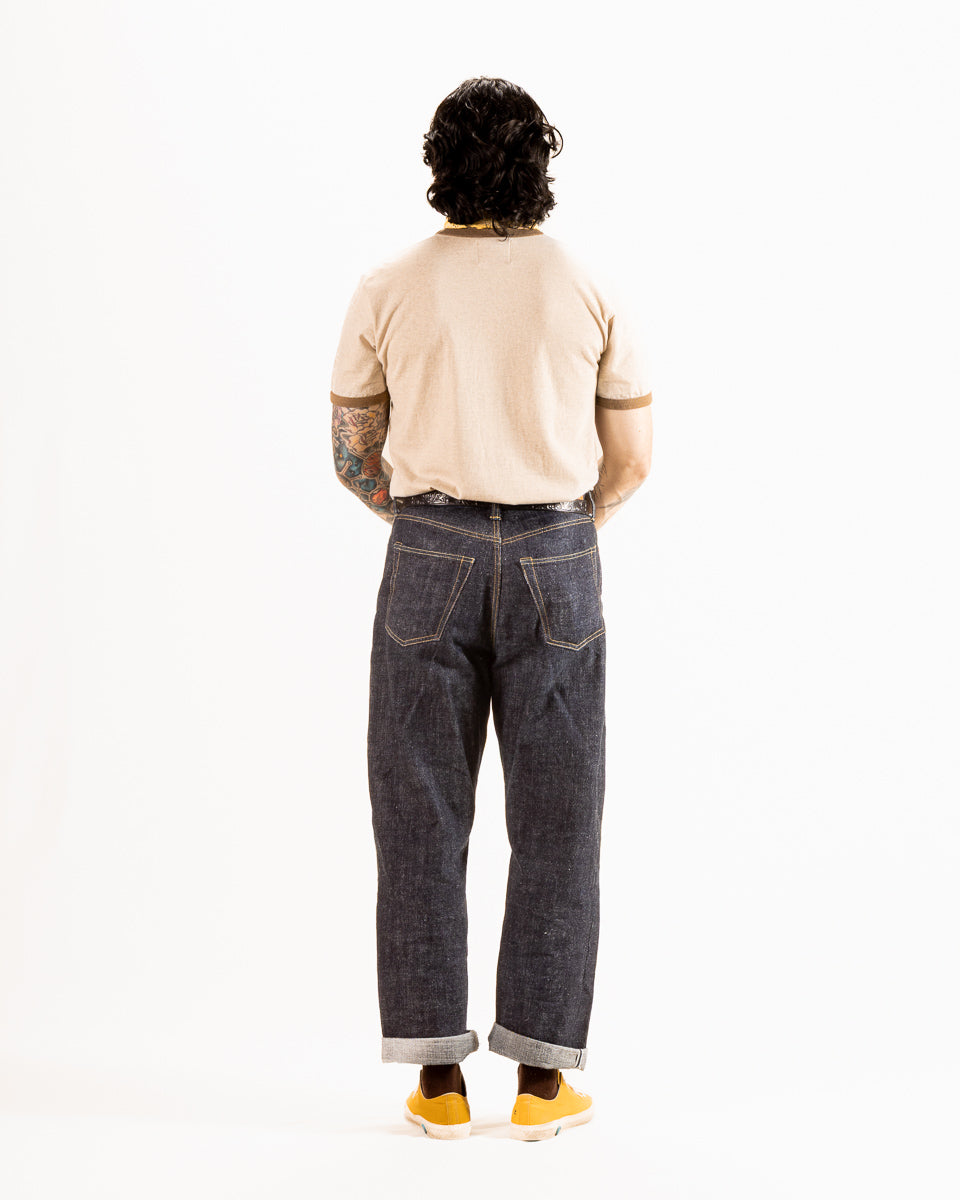 Wonder Looper Recycled Cotton Foxfibre® Ringer Tee - Stone - Standard & Strange