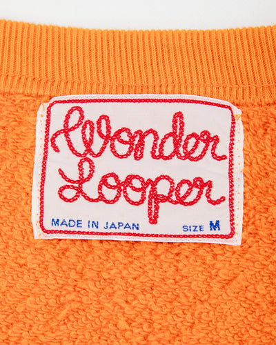 Wonder Looper Super Looper French Terry Pullover Crewneck - Orange - Standard & Strange