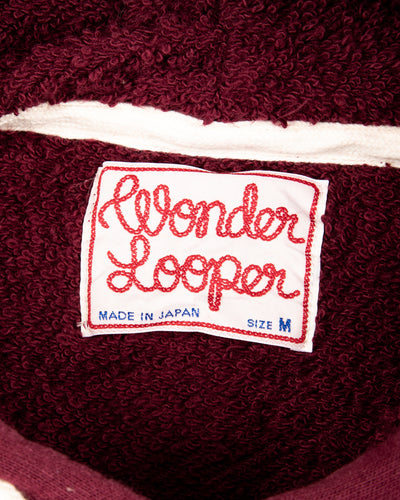 Wonder Looper Super Looper French Terry Pullover Hoodie - Burgundy - Standard & Strange