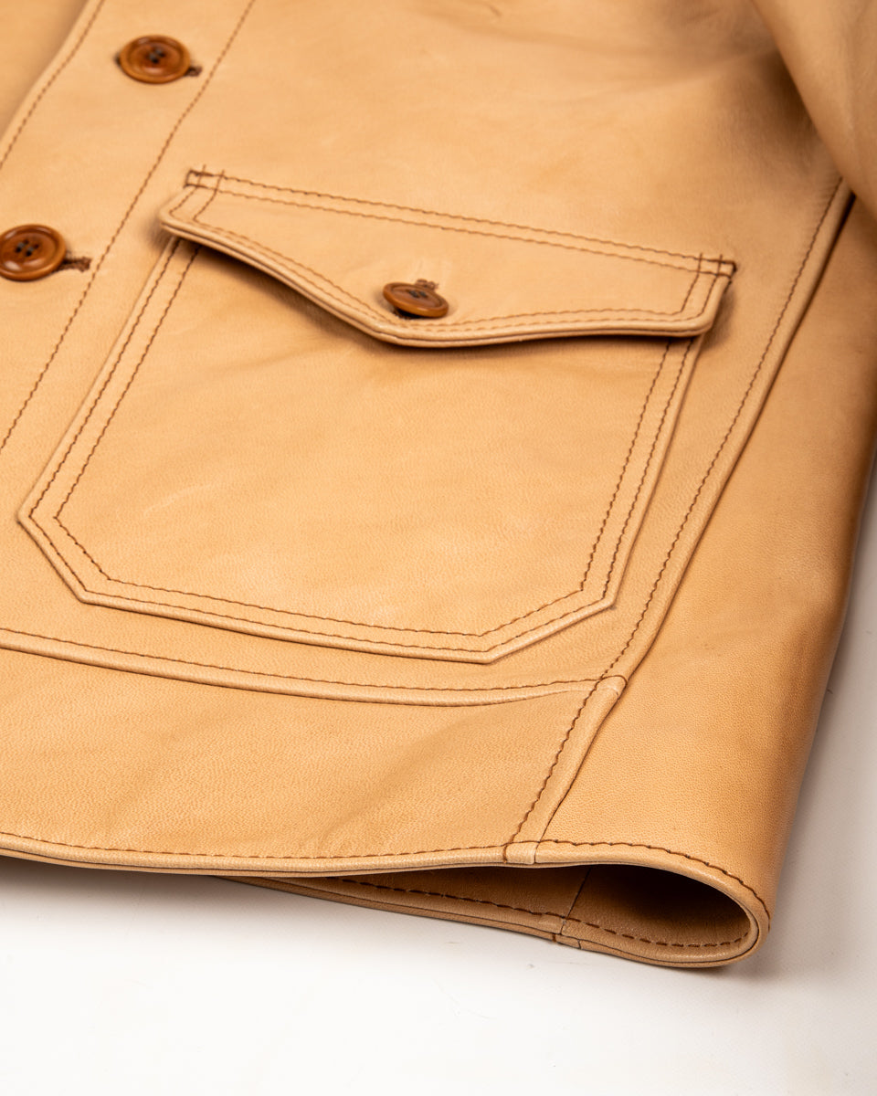 Y'2 Leather Kakishibu Persimmon Tanned Horsehide Cossack Jacket (KB-162) - Standard & Strange