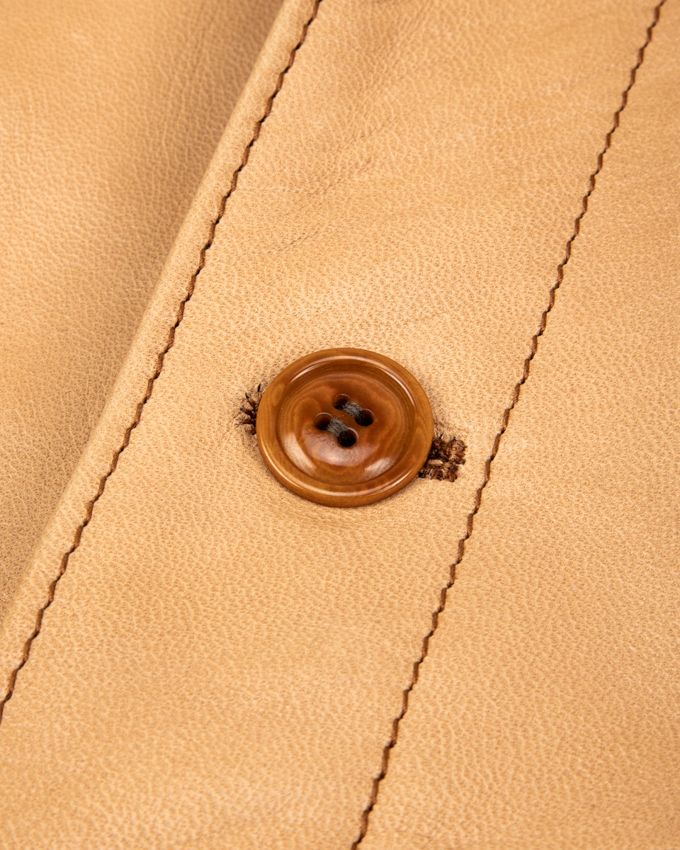 Y'2 Leather Kakishibu Persimmon Tanned Horsehide Cossack Jacket (KB-162) - Standard & Strange