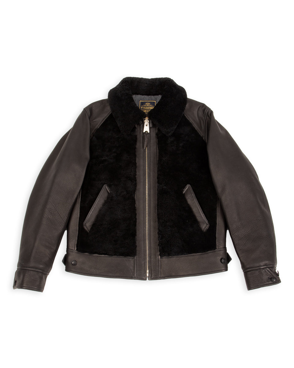 Y'2 Leather Limited Deerskin Grizzly Jacket (Y2-10-SP) - Black - Standard & Strange